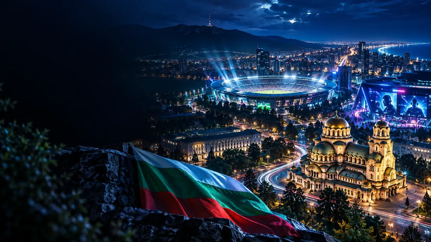Нощна България със спортна и еспорт атмосфера